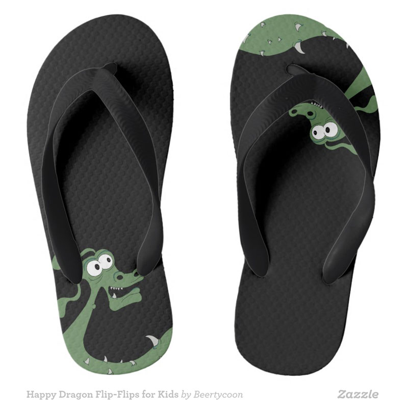 Happy Dragon Flip Flops - Put on your Dragon Sandals for the Summer!