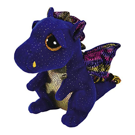 Saffire the Dragon - A Beautiful Blue 15cm Beanie Boo Dragon Stuffed Toy