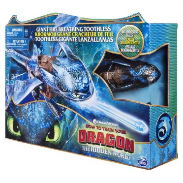 DreamWorks Giant Toothless with Fire Breath and Bioluminescent Colour