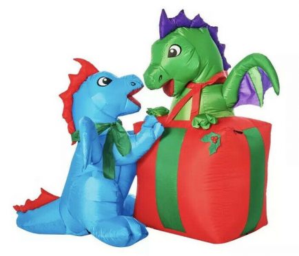 dragon christmas blow up